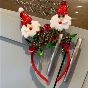 Macy's Festive Santa Headband - Red and Green